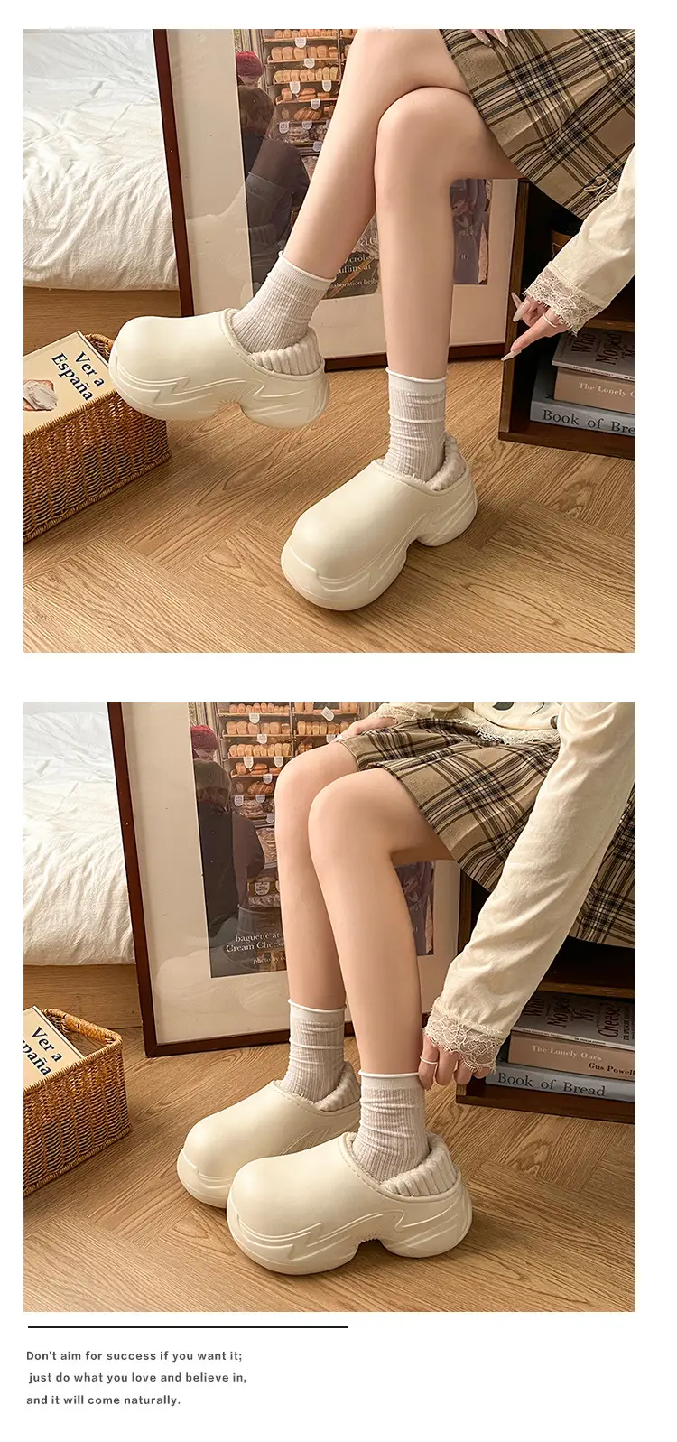 Women Waterproof Cotton Slippers White 2025 Winter Indoor โ feature 5