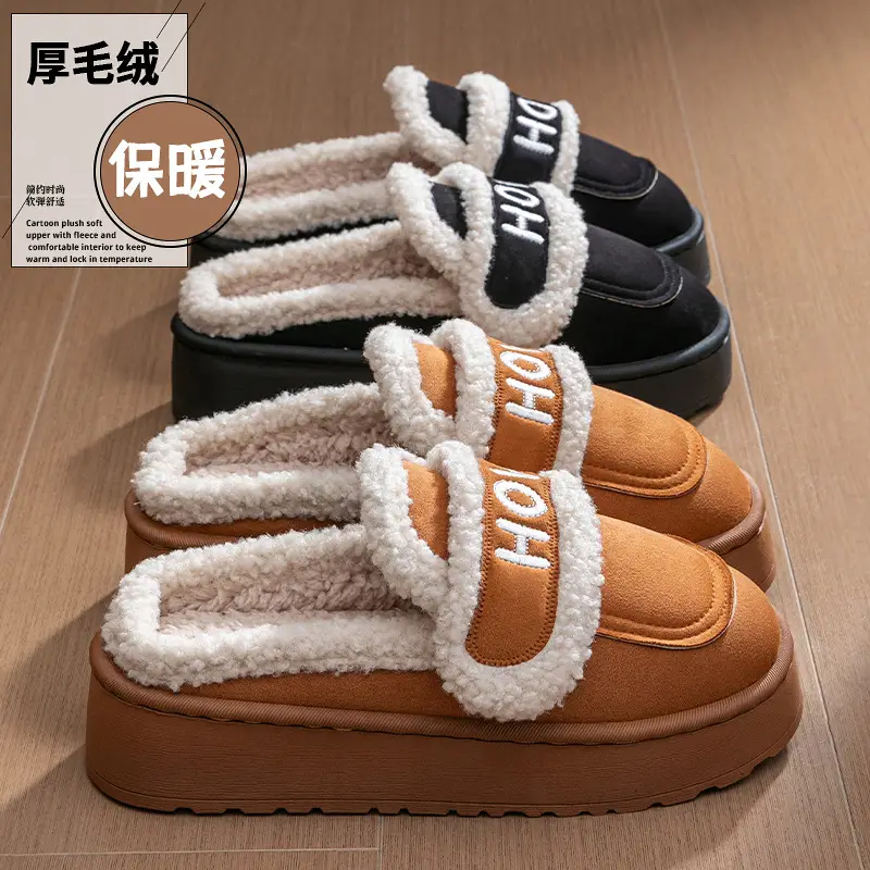 9007 Home Birkenstock Shoes Fleece-Lined and Thickeneded 2025 Winter New Warm Thick-Soled Home and Outdoor Shoes Wholesale - Image 4