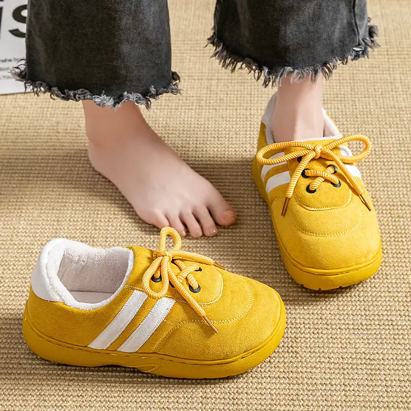 Women's Black Cotton Slippers 2025 Winter Warm Indoor - Image 6