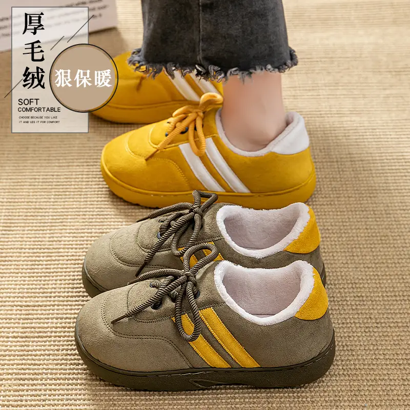 Women's Black Cotton Slippers 2025 Winter Warm Indoor - Image 7