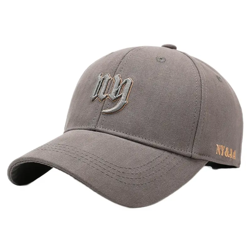 Men's Navy Blue Embroidered Baseball Cap Three Layer - Image 12