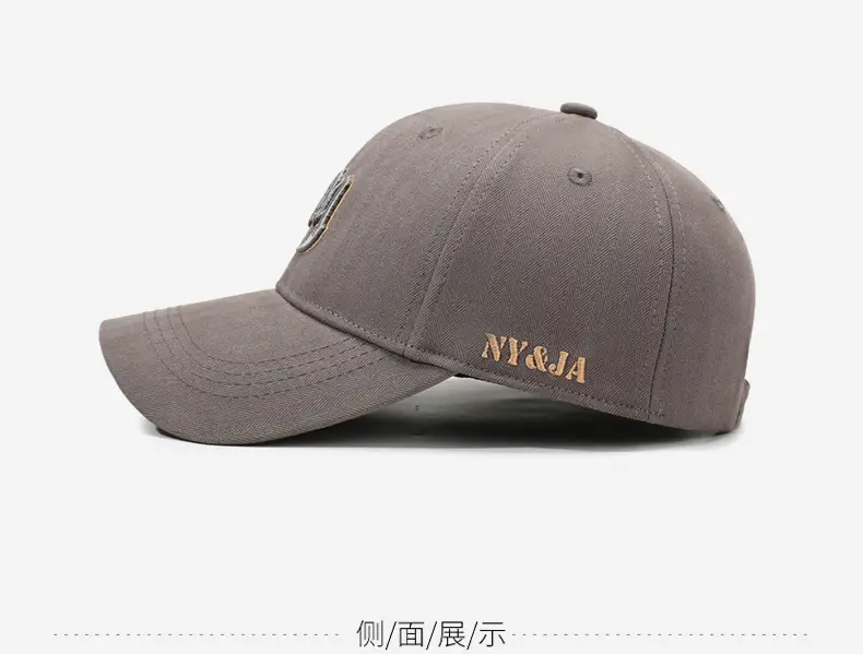 Men's Navy Blue Embroidered Baseball Cap Three Layer — feature 10