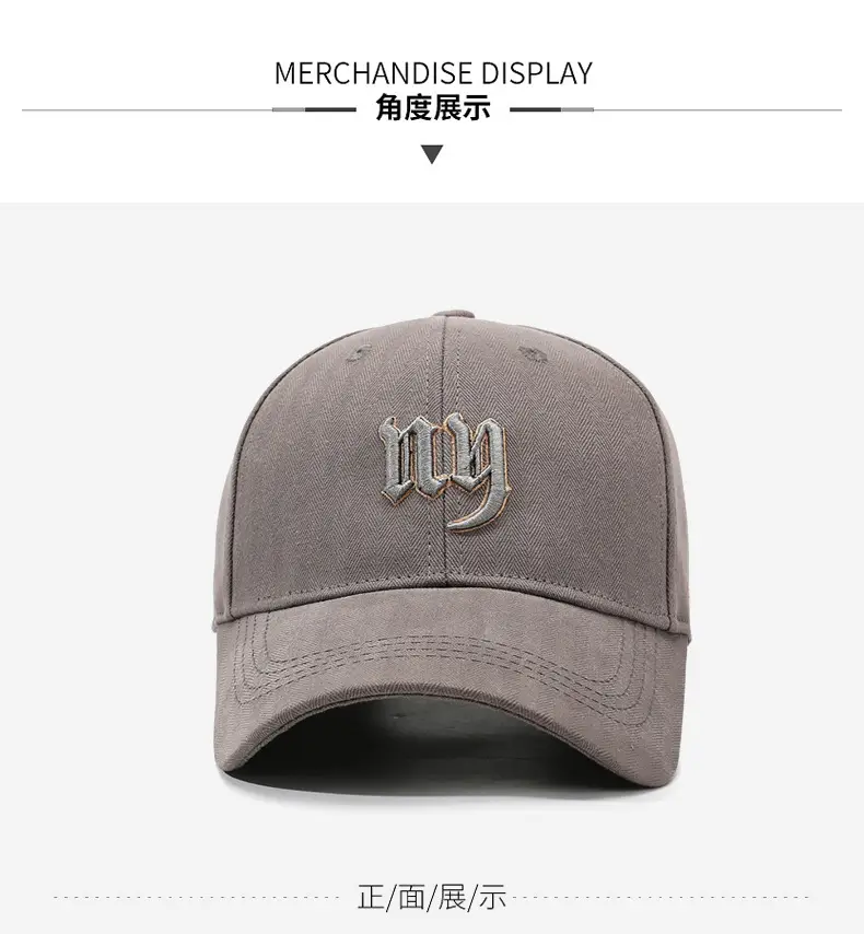 Men's Navy Blue Embroidered Baseball Cap Three Layer — feature 8