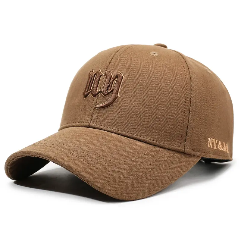 Men's Navy Blue Embroidered Baseball Cap Three Layer - Image 7