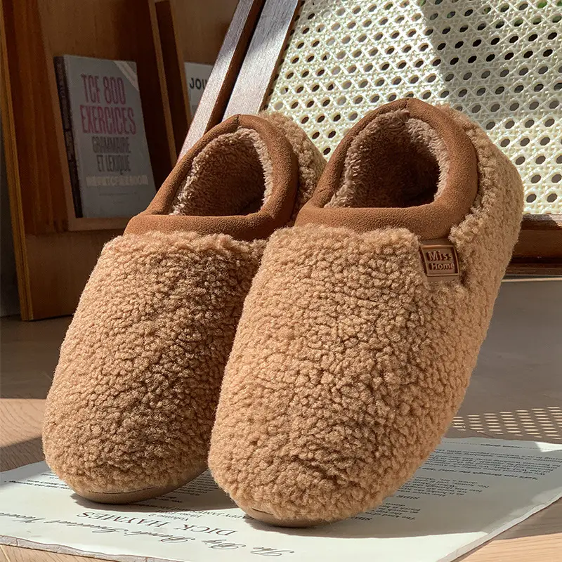 New Style Soft-Soled Simple Full-Wrap Home Plush Cotton Shoes for Women, Autumn and Winter Indoor Non-Slip Cotton Shoes for Couples, Men's Indoor Non-Slip Cotton Shoes - Image 8