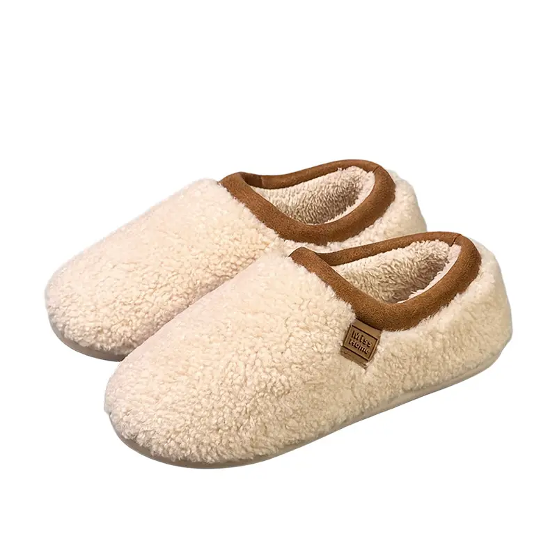 New Style Soft-Soled Simple Full-Wrap Home Plush Cotton Shoes for Women, Autumn and Winter Indoor Non-Slip Cotton Shoes for Couples, Men's Indoor Non-Slip Cotton Shoes - Image 9