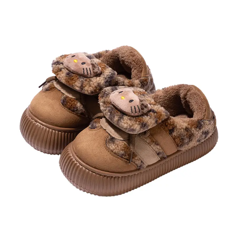 Autumn and Winter Warm Non-Slip Casual Non-Slip Home Plush Confinement Shoes Ins Soft Cute Cotton Shoes - Image 7