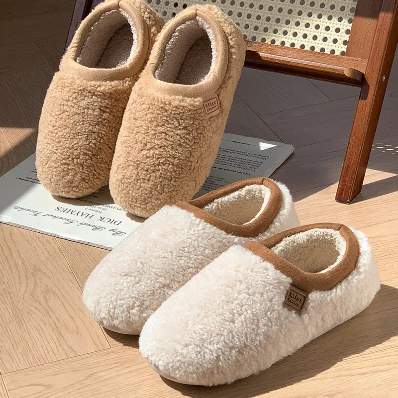 New Hong Kong Style Home Cotton Slippers for Women, Comfortable and Silent, Non-Slip Floor-Friendly, Soft-Soled, Warm Cotton Slippers for Couples - Image 5