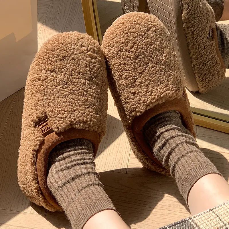 New Hong Kong Style Home Cotton Slippers for Women, Comfortable and Silent, Non-Slip Floor-Friendly, Soft-Soled, Warm Cotton Slippers for Couples - Image 6