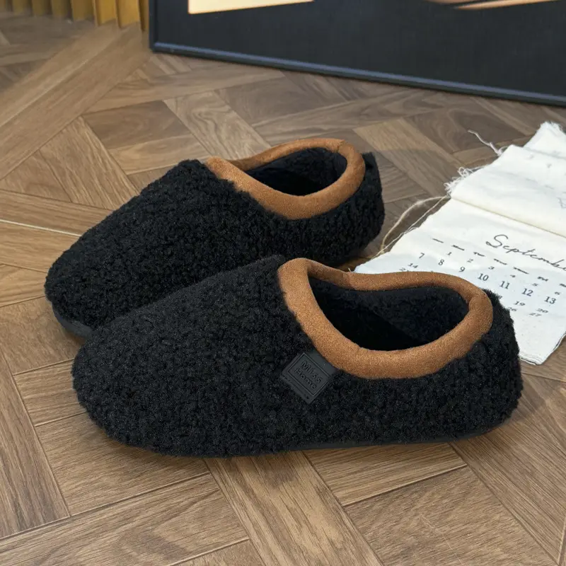 New Hong Kong Style Home Cotton Slippers for Women, Comfortable and Silent, Non-Slip Floor-Friendly, Soft-Soled, Warm Cotton Slippers for Couples - Image 4