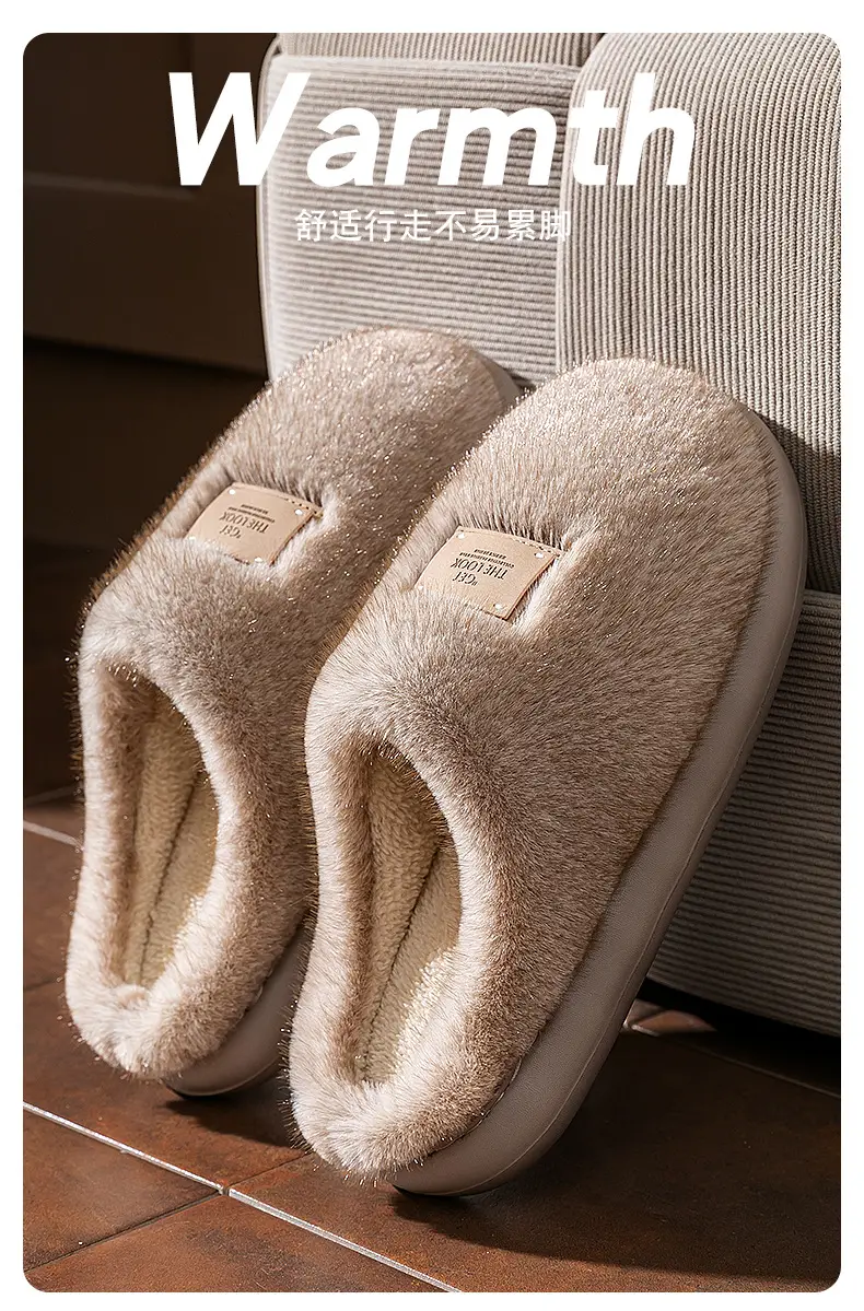 Women Wool Warm Slippers 2025 Winter Indoor Non-Shedding — feature 3