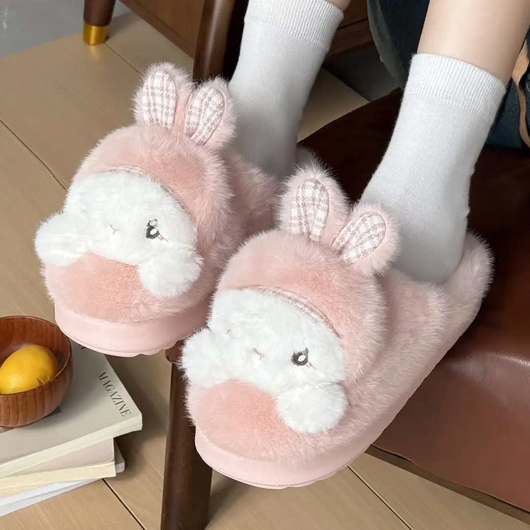 Cartoon Home Cotton Slippers for Women Winter Home Indoor Cute Warm Plush Parent-Child Baotou Cotton Slippers for Women Wholesale - Image 6
