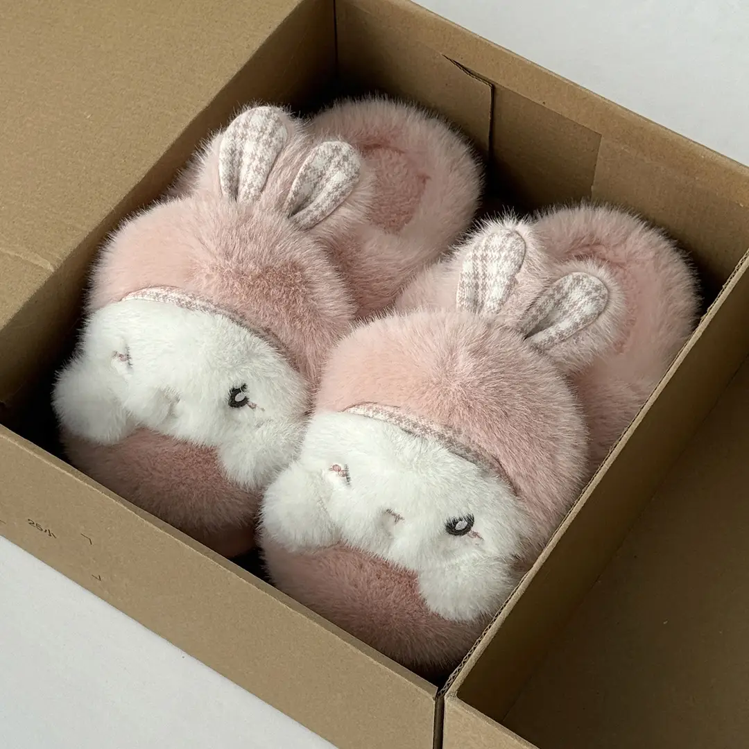 Cartoon Home Cotton Slippers for Women Winter Home Indoor Cute Warm Plush Parent-Child Baotou Cotton Slippers for Women Wholesale - Image 7