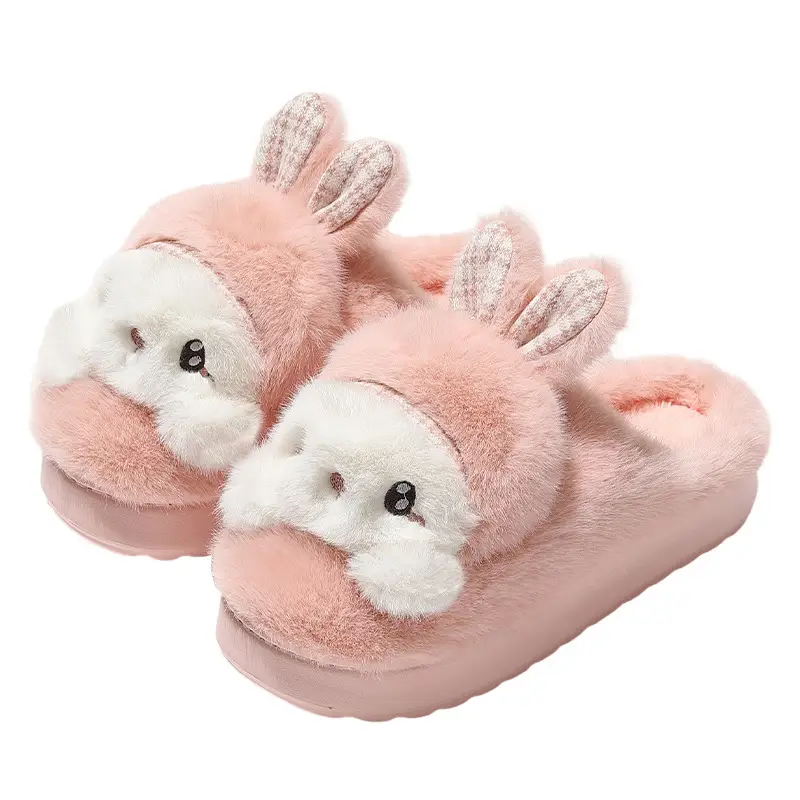 Cartoon Home Cotton Slippers for Women Winter Home Indoor Cute Warm Plush Parent-Child Baotou Cotton Slippers for Women Wholesale - Image 10