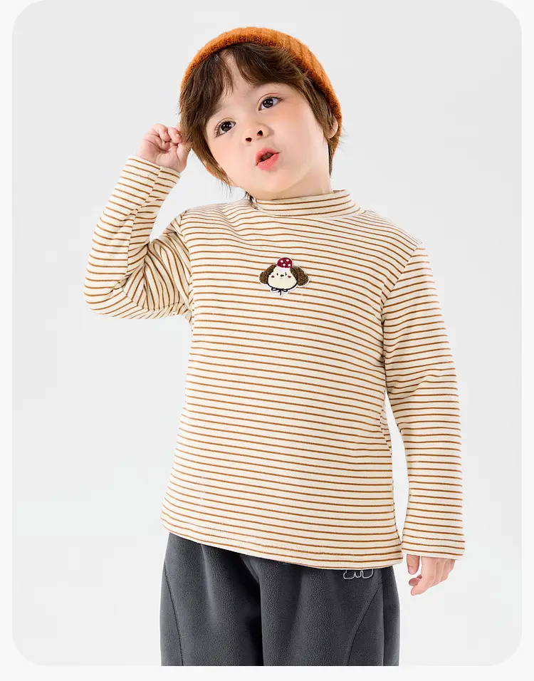 Duduia Boys Winter Striped T-Shirt Anti-Static — feature 12