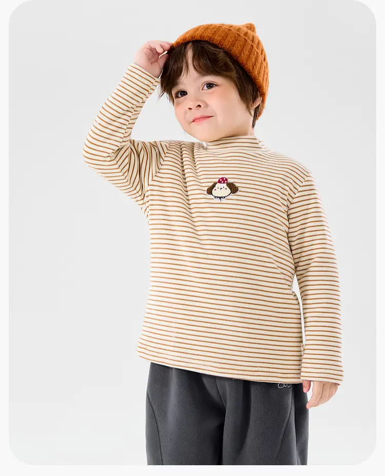Duduia Boys Winter Striped T-Shirt Anti-Static — feature 14