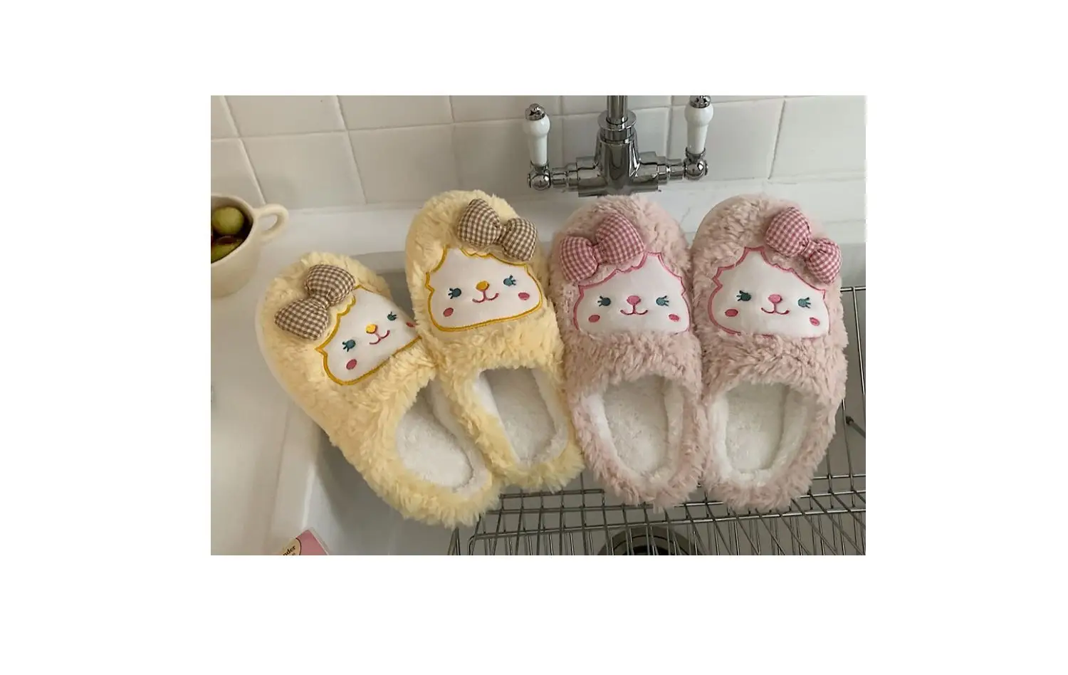 Winter Korean Style Soft Plush Slippers for Girls — feature 1