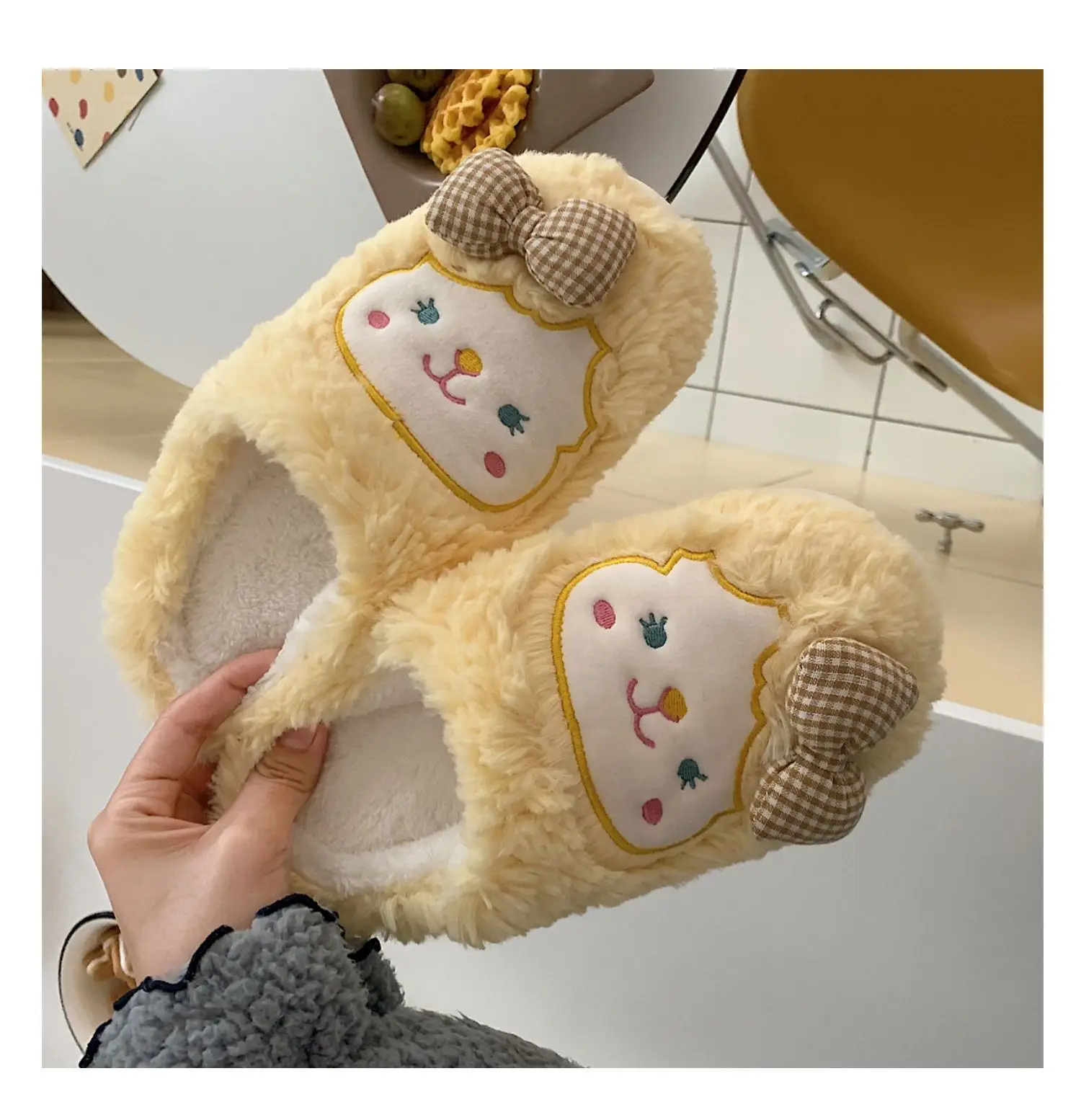 Winter Korean Style Soft Plush Slippers for Girls — feature 10