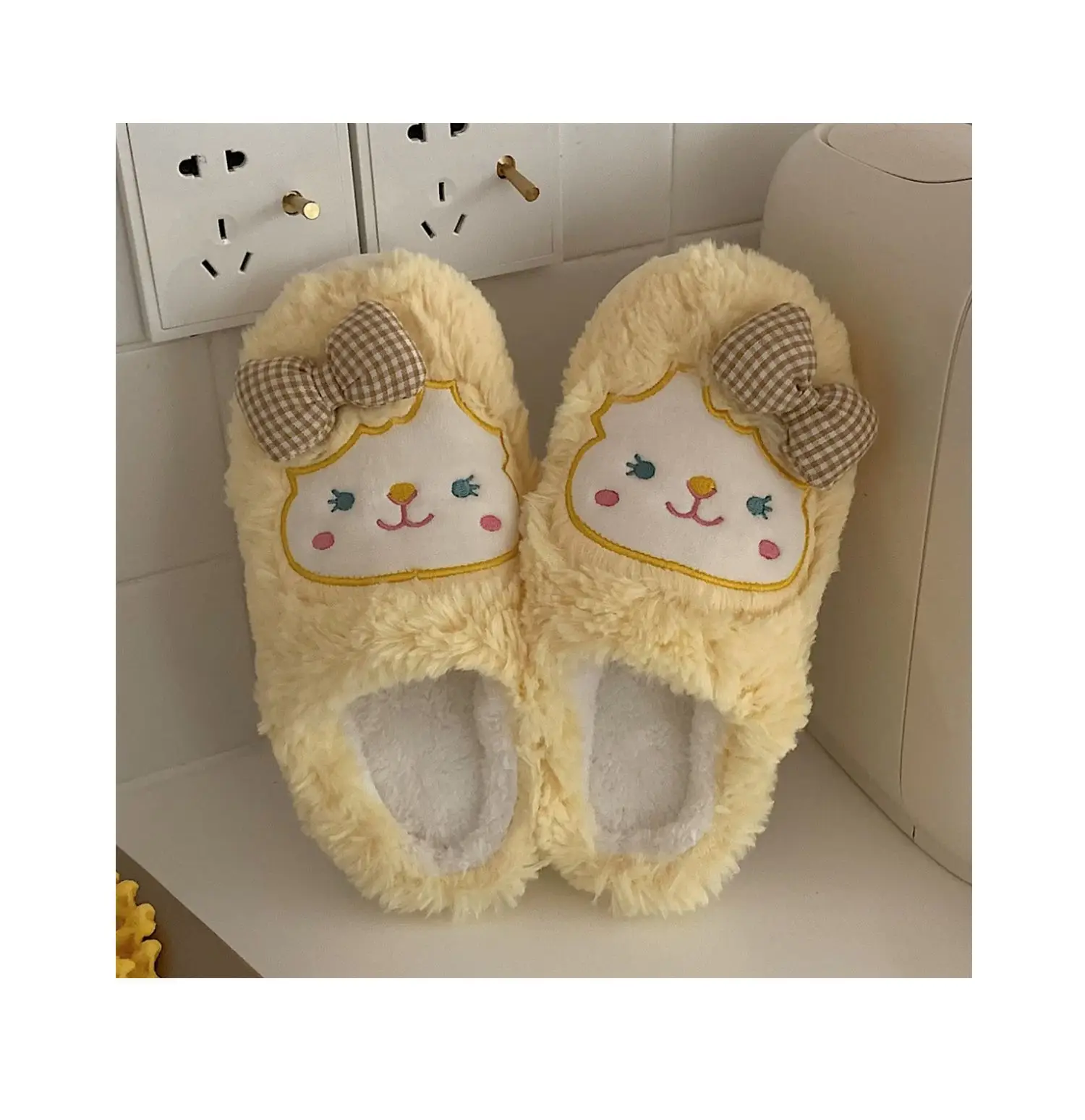 Winter Korean Style Soft Plush Slippers for Girls — feature 11