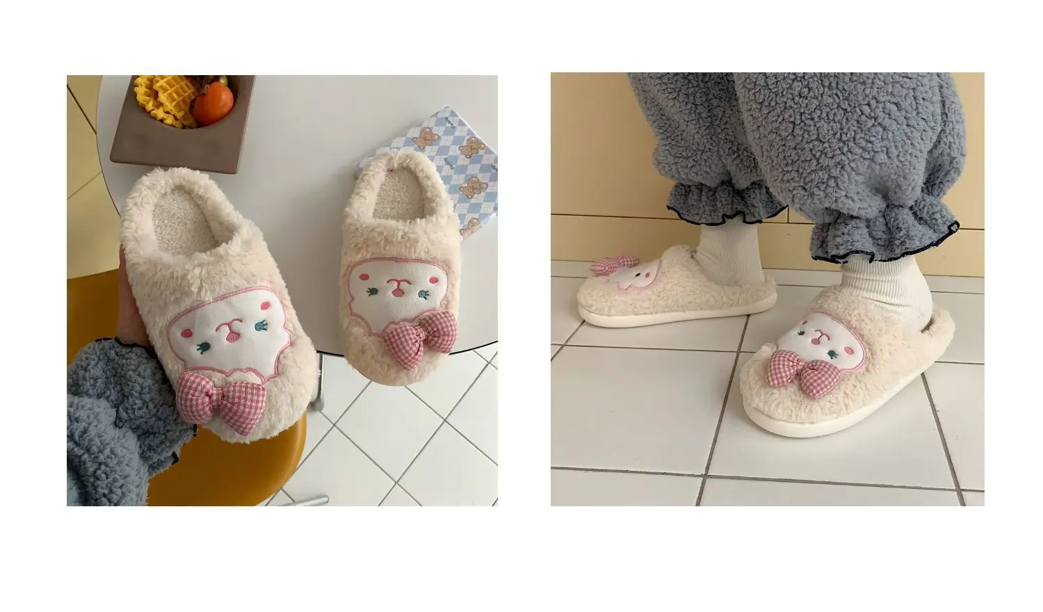 Winter Korean Style Soft Plush Slippers for Girls — feature 16