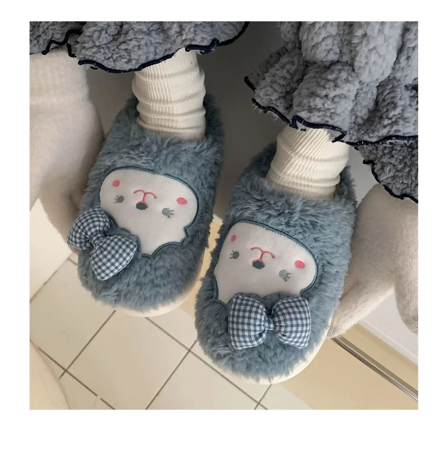 Winter Korean Style Soft Plush Slippers for Girls — feature 21
