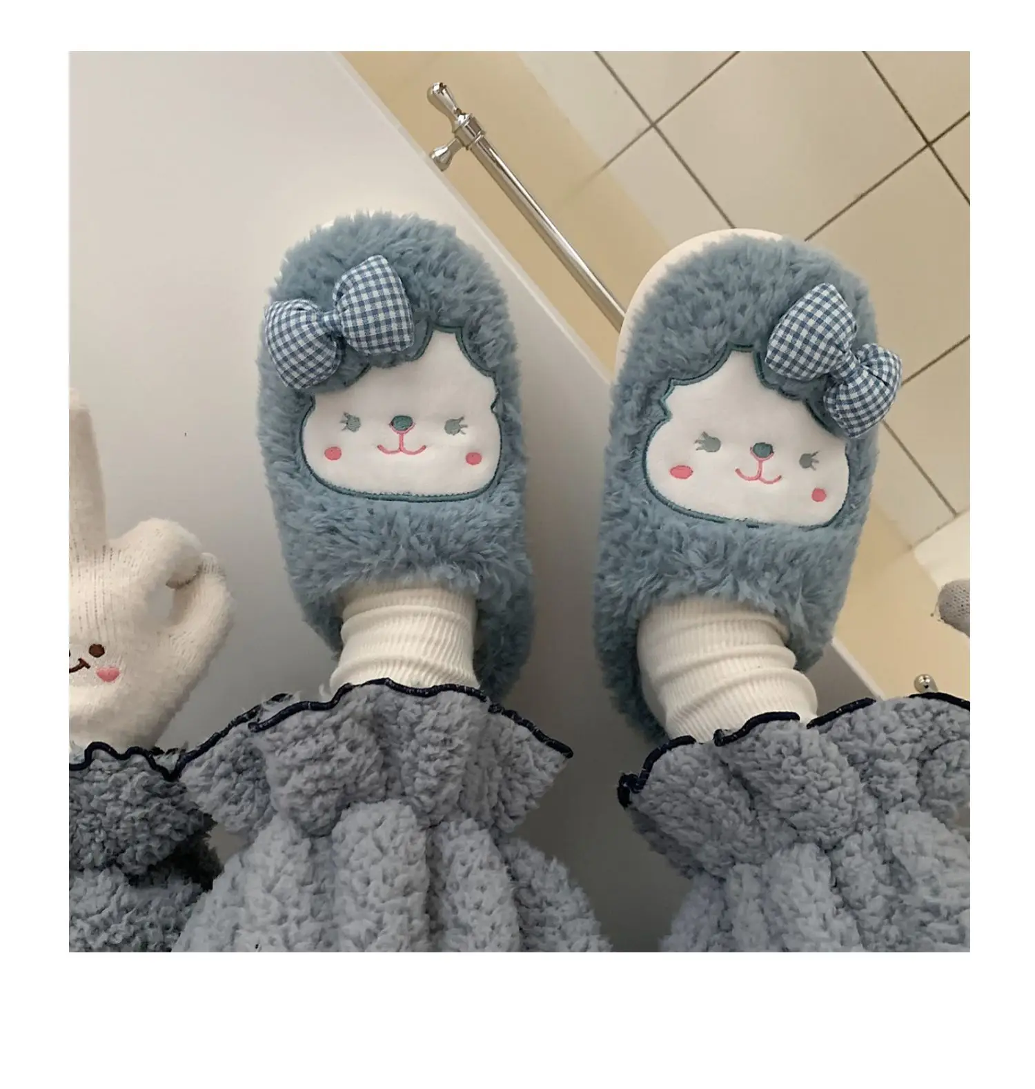 Winter Korean Style Soft Plush Slippers for Girls — feature 22