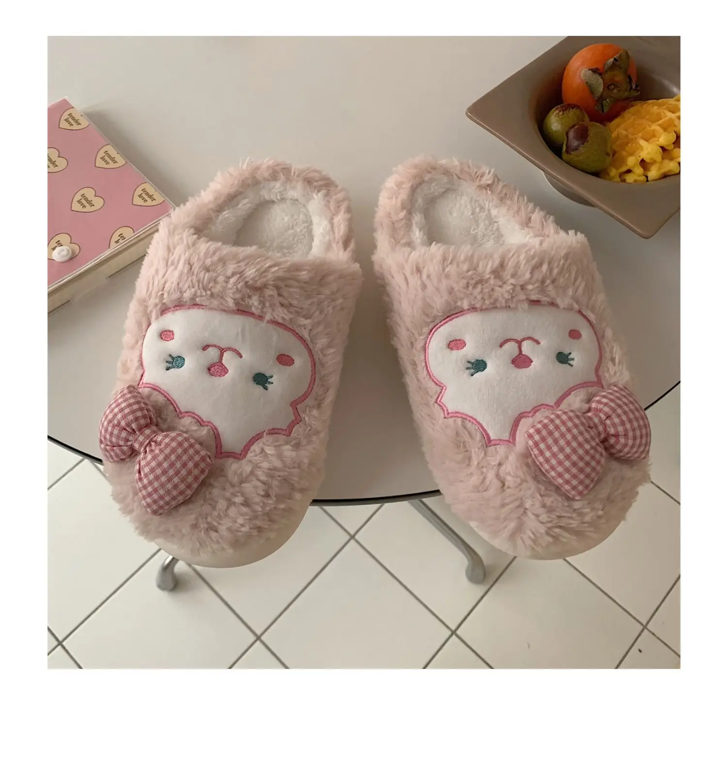 Winter Korean Style Soft Plush Slippers for Girls — feature 29