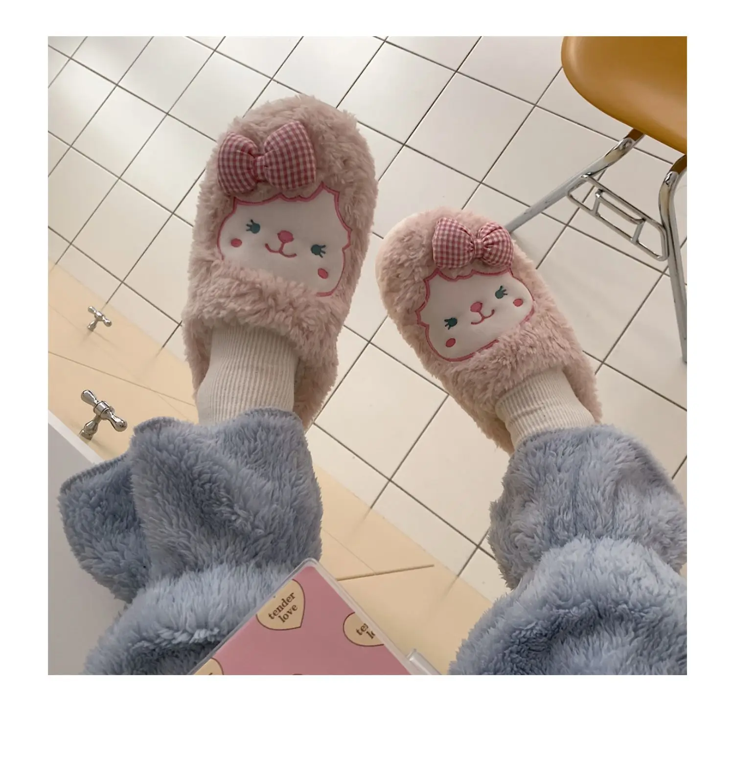 Winter Korean Style Soft Plush Slippers for Girls — feature 30