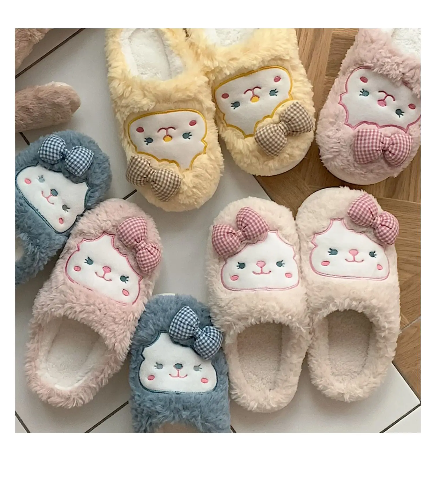 Winter Korean Style Soft Plush Slippers for Girls — feature 8