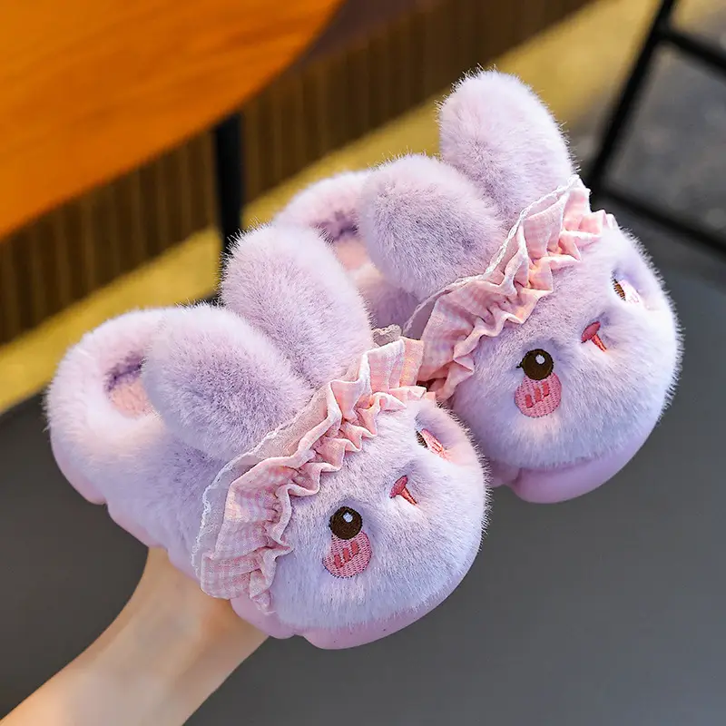 2025 New Cute Children's Cotton Slippers Winter Boys and Girls Indoor Home Non-Slip Warmth Covered with Stuffed - Image 10