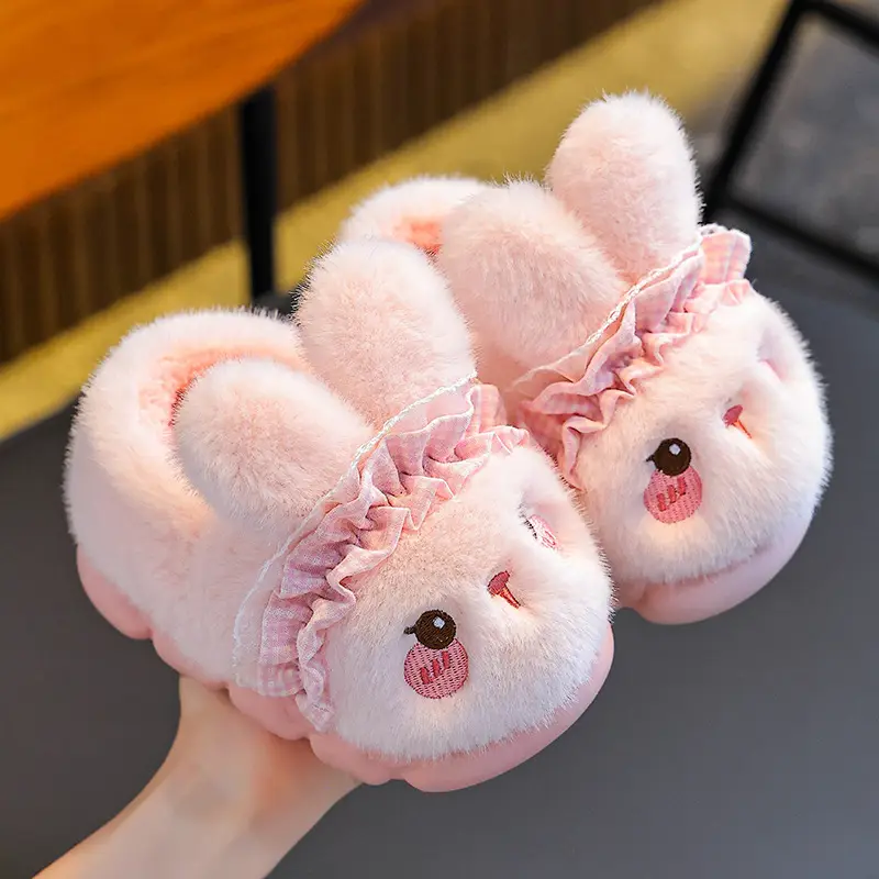 2025 New Cute Children's Cotton Slippers Winter Boys and Girls Indoor Home Non-Slip Warmth Covered with Stuffed - Image 12