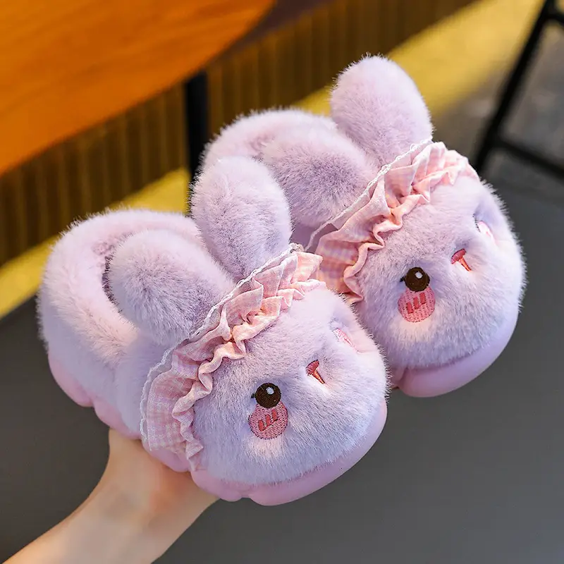 2025 New Cute Children's Cotton Slippers Winter Boys and Girls Indoor Home Non-Slip Warmth Covered with Stuffed - Image 13