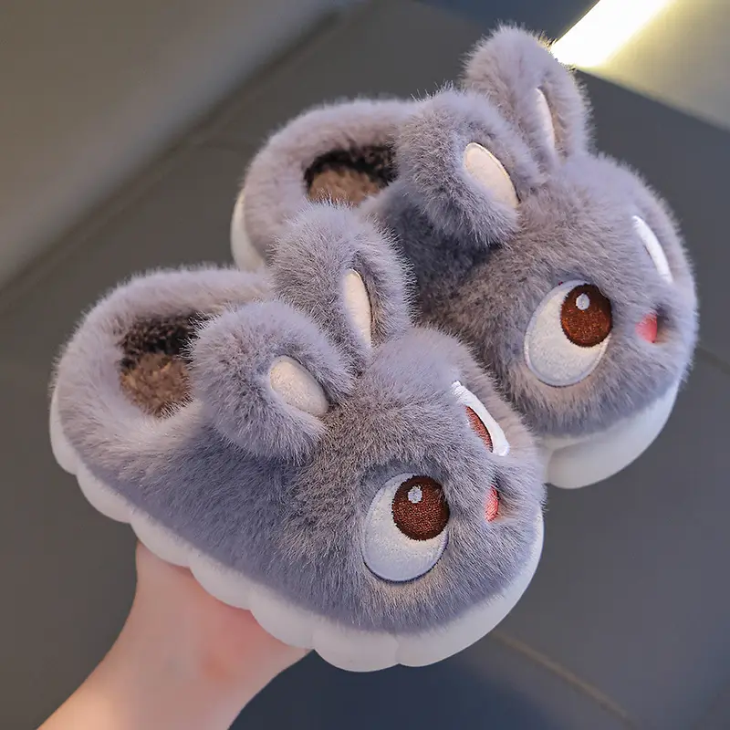 2025 New Cute Children's Cotton Slippers Winter Boys and Girls Indoor Home Non-Slip Warmth Covered with Stuffed - Image 2