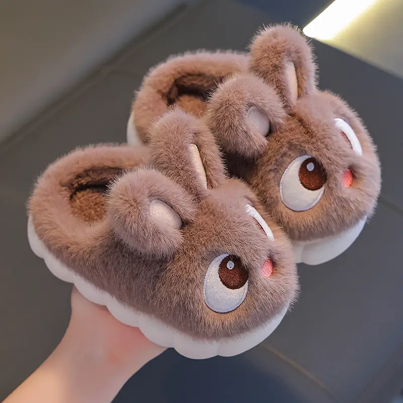 2025 New Cute Children's Cotton Slippers Winter Boys and Girls Indoor Home Non-Slip Warmth Covered with Stuffed - Image 3