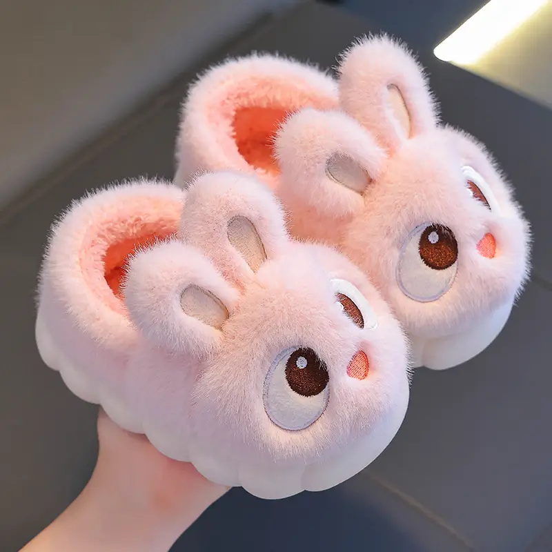 2025 New Cute Children's Cotton Slippers Winter Boys and Girls Indoor Home Non-Slip Warmth Covered with Stuffed - Image 5