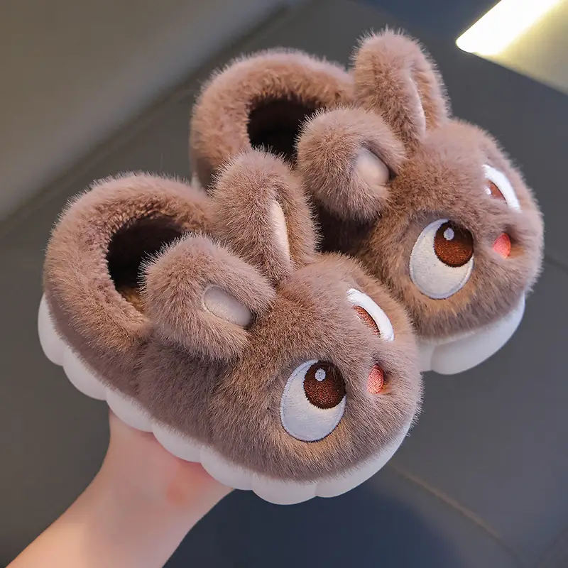 2025 New Cute Children's Cotton Slippers Winter Boys and Girls Indoor Home Non-Slip Warmth Covered with Stuffed - Image 7
