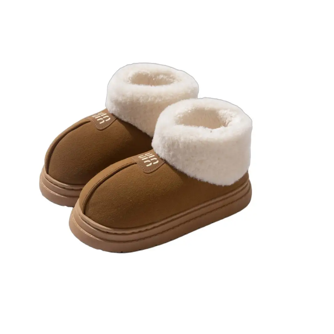 Waterproof Cotton Slippers for Women, Autumn and Winter, Closed Heel, Indoor Home Use, Non-Slip, Thick-Soled, Warm, Fleece-Lined Cotton Shoes for Women, Suitable for Outdoor Wear - Image 8
