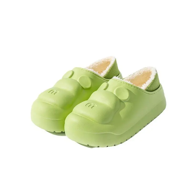 Pink Waterproof Couple Cotton Slippers for Women - Image 9