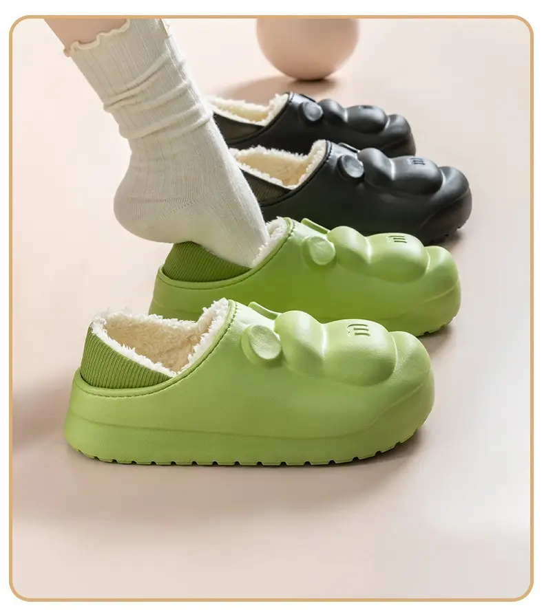 Pink Waterproof Couple Cotton Slippers for Women — feature 15