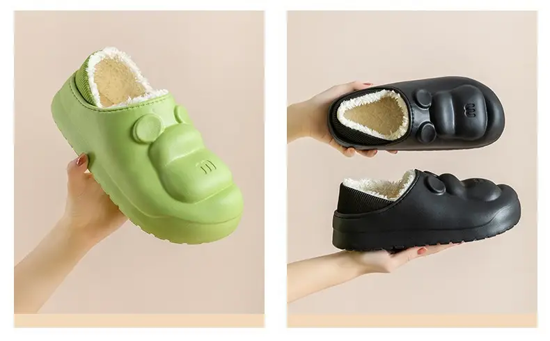 Pink Waterproof Couple Cotton Slippers for Women — feature 16