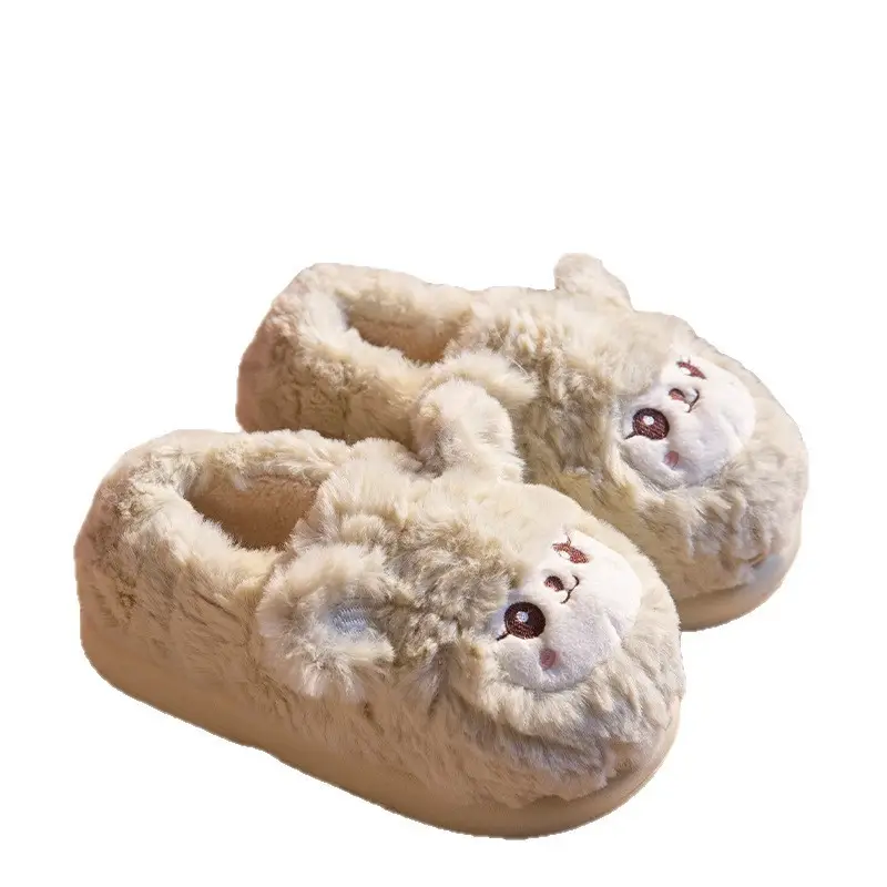 Furry Slippers for Women Winter Warm Fleece Lined
