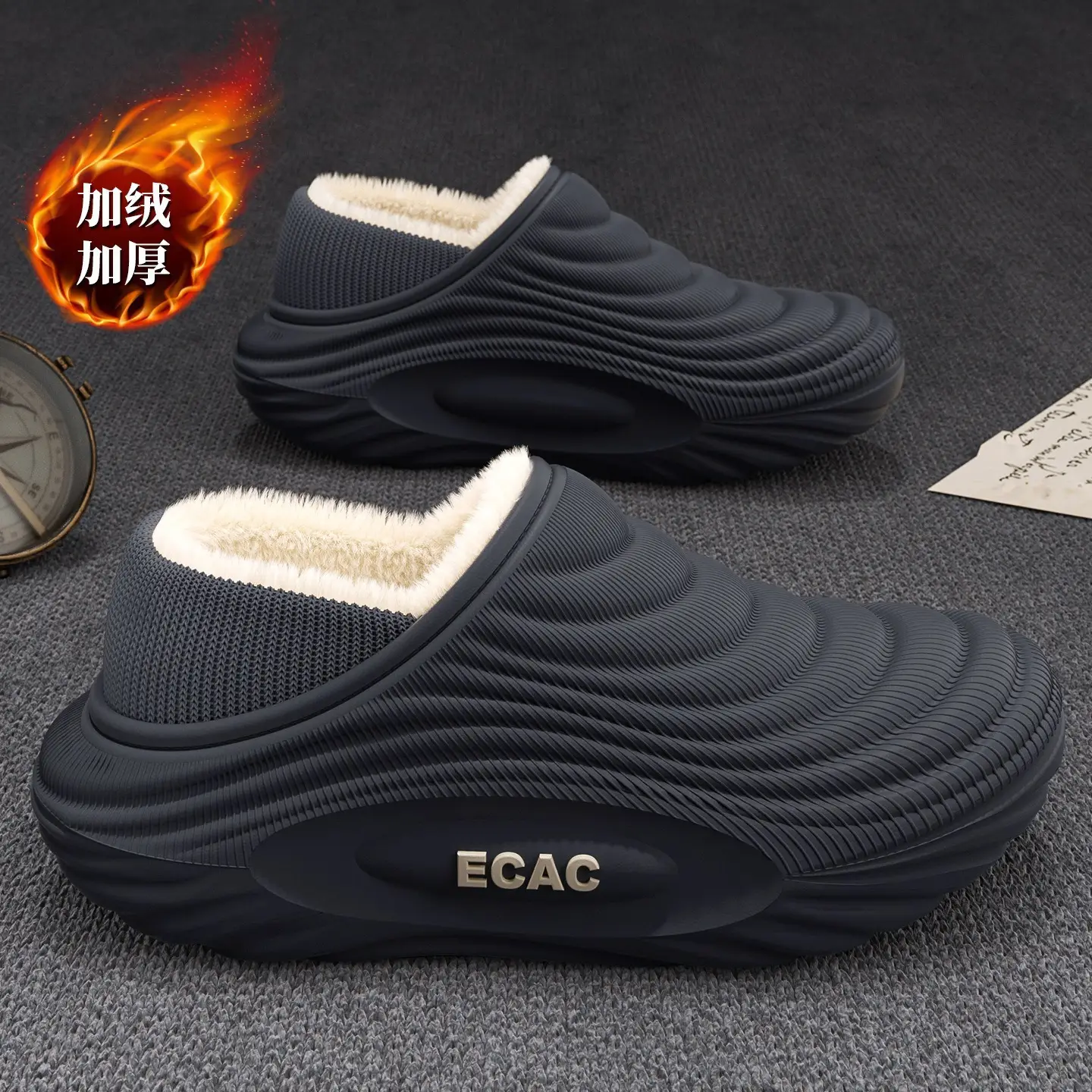 Women Waterproof Fleece Slippers Autumn Winter Heattech Non Slip