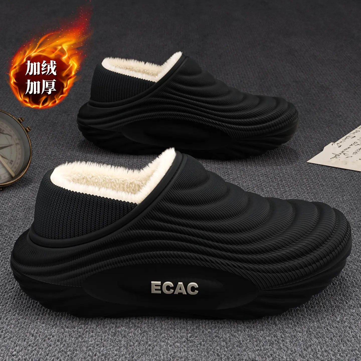 Women Waterproof Fleece Slippers Autumn Winter Heattech Non Slip