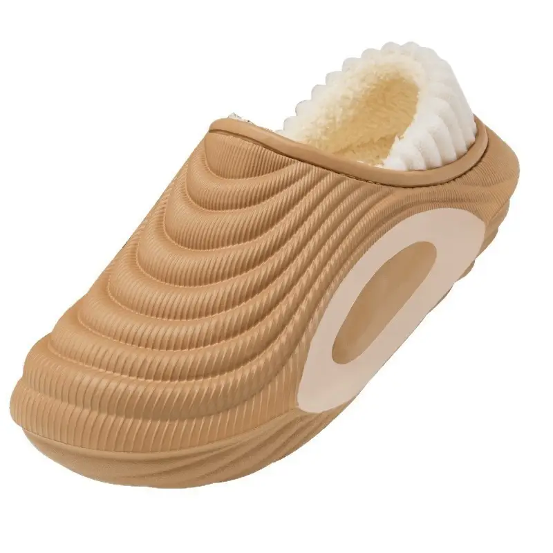 Waterproof Cotton Slippers for Men Women Winter Indoor Non-Slip