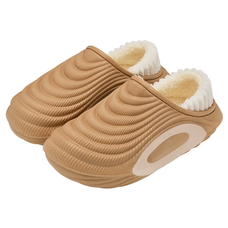 Waterproof Cotton Slippers for Men Women Winter Indoor Non-Slip