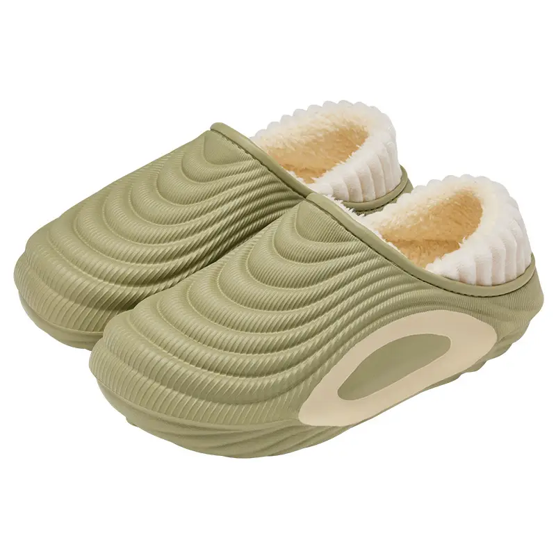 Waterproof Cotton Slippers for Men Women Winter Indoor Non-Slip