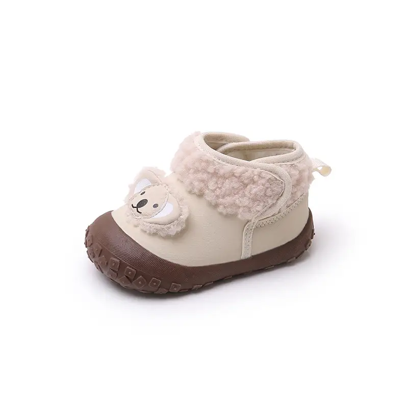 One-Year-Old Baby Snow Boots Winter Baby Cotton Shoes Soft Sole Toddler Shoes 3-6-12 Months Infant Fleece-Lined Warm Shoes - Image 2
