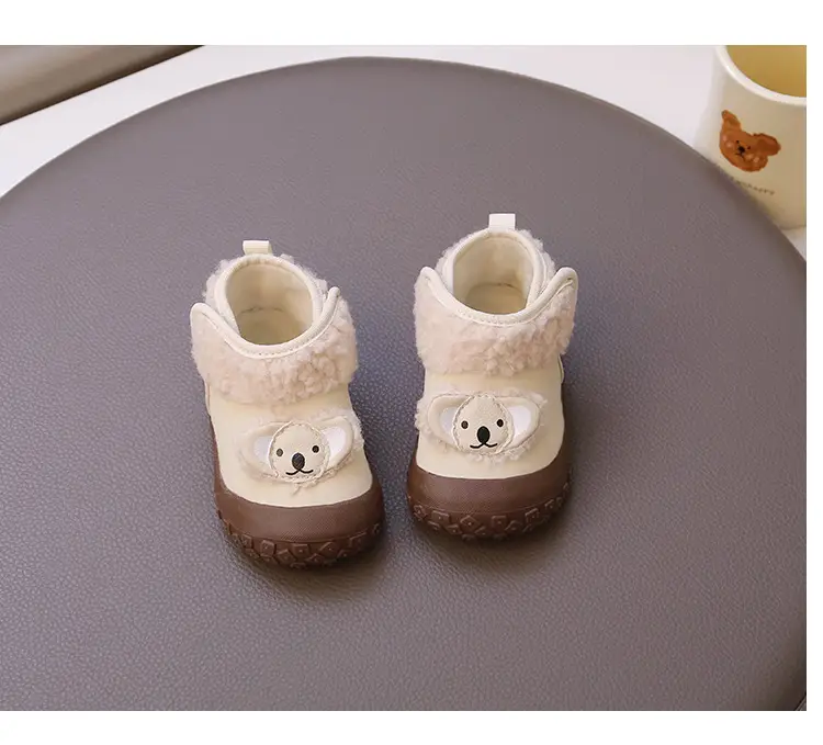 One-Year-Old Baby Snow Boots Winter Baby Cotton Shoes Soft Sole Toddler Shoes 3-6-12 Months Infant Fleece-Lined Warm Shoes — feature 13