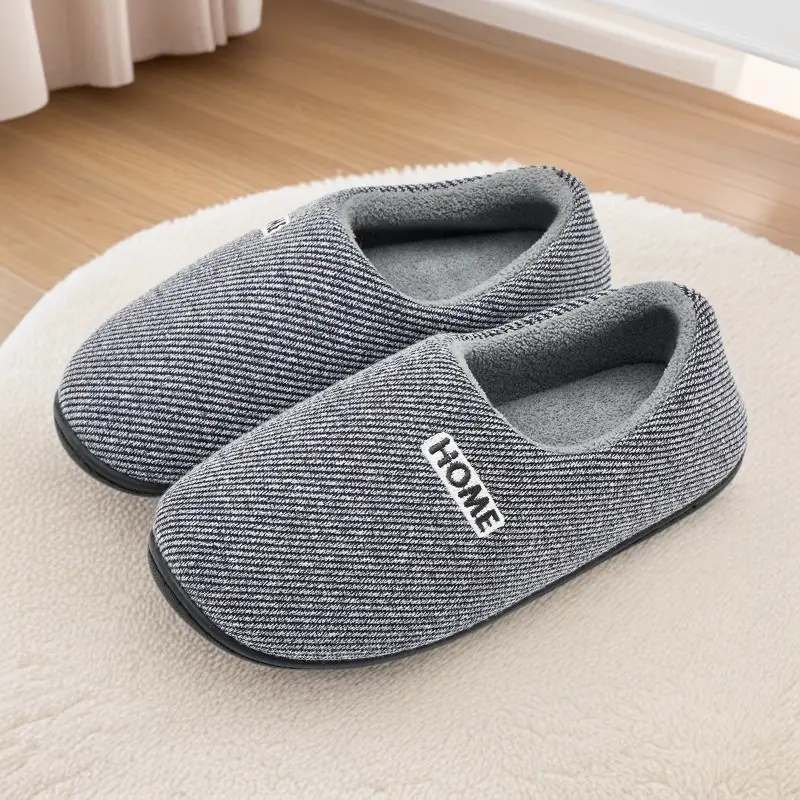 Cotton Home Slippers for Men Winter Warm Non-Slip - Image 4