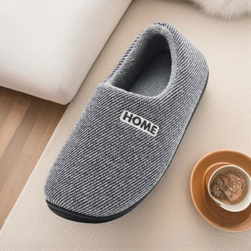 Cotton Home Slippers for Men Winter Warm Non-Slip - Image 6